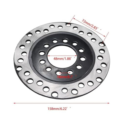 PRO BAT Hydraulic Rear Disc Brake Caliper System with Disk Rotor - color: Black