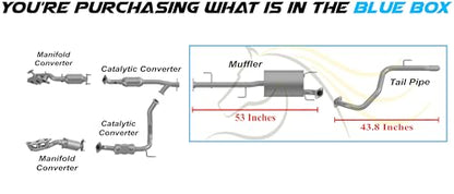 Exhaust Muffler and Tail Pipe System Kit Compatible with Toyota FJ Cruiser 2007-2014 4.0L | Stainless Steel | Northeastern Exhaust | Includes Gaskets, Hangers and Bolt Kit | Direct-Fit Replacement