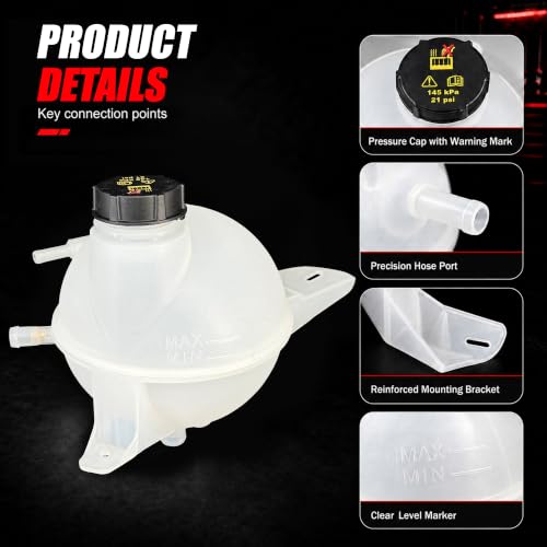 Engine Coolant Overflow Reservoir Tank with Cap Compatible with Ford Transit-150 Transit-250 Transit-350 2015-2019, Coolant Recovery Expansion Tank, Replaces BK2Z-8A080-B, Direct Replacement - size: BK2Z-8A080-B