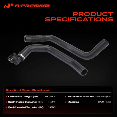 A-Premium Upper and Lower Engine Radiator Coolant Hose Compatible with Ford - style: Upper and Lower