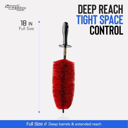 Speed Master Wheel Brush 2-Pack, 18-Inch Flexible Rim Detailing Brushes - size: 18-Inch (2-Pack)