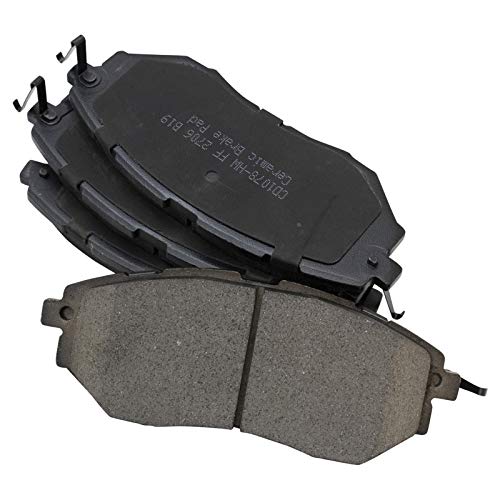 TRQ Front and Rear Brake Pads Ceramic Hardware - color: Ceramic, size: BFA11161
