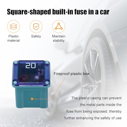 10 Pack 58 V 20 A Low-Profile Micro Cartridge Fuses - color: 20A