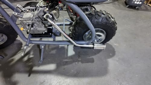 212cc Long Exhaust Pipe with Muffler for Predator 224cc for Coleman CT200U - color: Silver