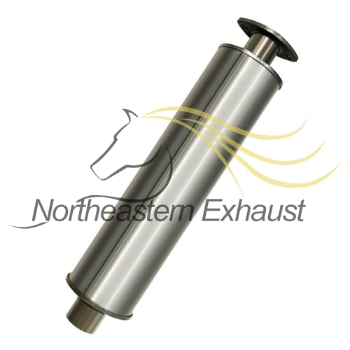 Northeastern Exhaust | Stainless Steel Resonator, Intermediate Pipe and Pair of Mufflers Exhaust System Kit Compatible for Pontiac Grand Prix 2003-2008 3.8L | Free Clamps and Gasket Included