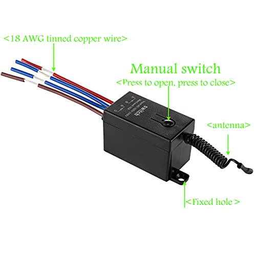 Wireless Lights Switch,110V/120V/240V /10A Relay,Mini Remote Switch. - color: 110V-240V Mini Remote switch-10A