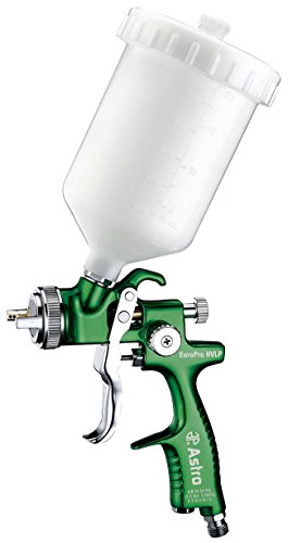 Astro Pneumatic Tool EUROHV107 EuroPro Forged HVLP Spray Gun with 1.7mm Nozzle and Plastic Cup - size: 1.7mm Tip Size