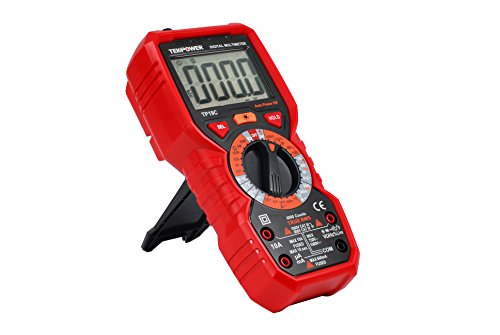 Tekpower TP19C General Purpose Manual-ranging True RMS AC/DC 10A Digital Multimeter with Non-Contact Voltage Detector (NCV), Live Wire Tester & Flashlight