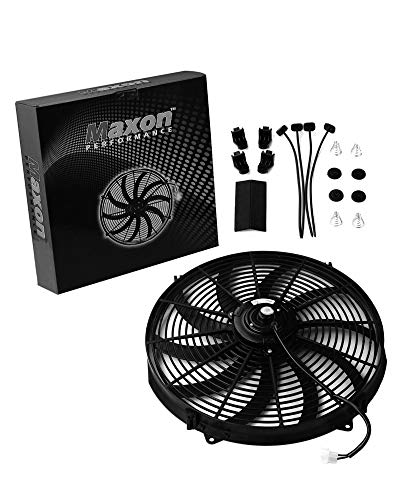 16" inch Universal Slim Fan Push Pull Electric Radiator Cooling 12V Mount Kit - color: Black, size: 16 Inch