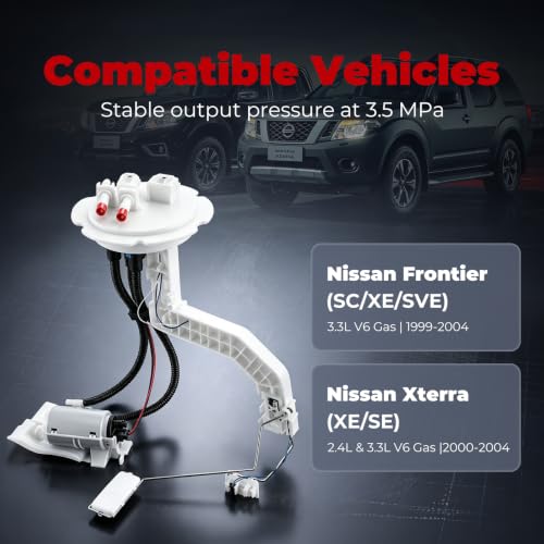 25060-4S426 Fuel Pump and Sending Unit Assembly replacement for Nissan Frontier 3.3L 1999-2004,Xterra 2.4L/3.3L 2000-2004 In-Tank Electric Fuel Pump Module 25060-17041