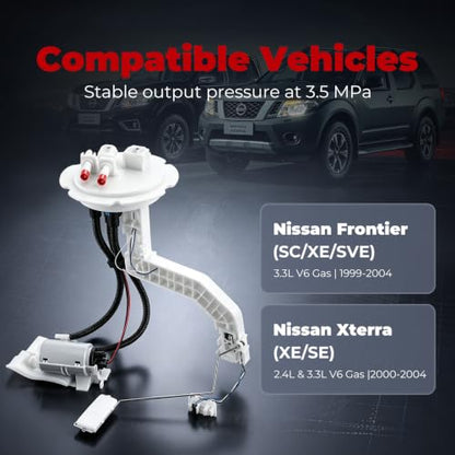25060-4S426 Fuel Pump and Sending Unit Assembly replacement for Nissan Frontier 3.3L 1999-2004,Xterra 2.4L/3.3L 2000-2004 In-Tank Electric Fuel Pump Module 25060-17041