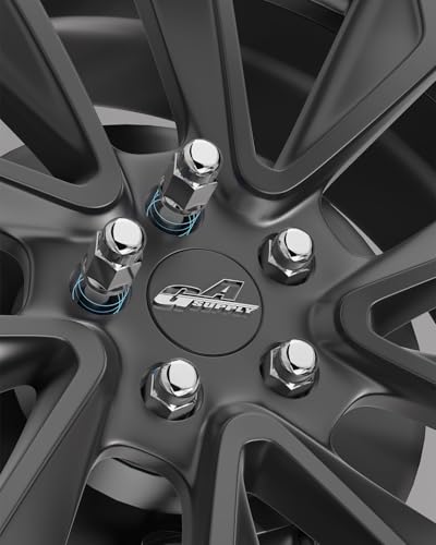 GAsupply 20pcs M12x1.25 Lug Nuts Chrome, 1.38" Tall 3/4" 19mm Hex Cone Seat - color: Silver, size: M12x1.25, style: 20 Pack