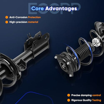 ECCPP Complete Struts Spring Assembly Front Struts Fit for Nissan Rogue - size: 2*Front Complete Strut