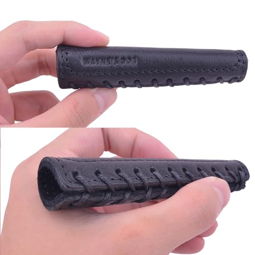 Leather Motorcycle Brake Clutch Covers, Handlebar Hand Grip Covers Throttle Grip Covers - color: Black: Lever Cover