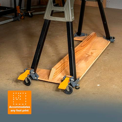 Bora Portamate Mobile Base Kit PM-1100 - Heavy Duty, Universal, Customizable, Adjustable Rolling Set, Dolly Roller Frame and Casters for Moving Equipment, Tools, Machines - 400 lb Capacity
