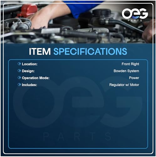 OEG Parts Window Regulator and Motor Assembly Fits Honda PPWPR1022RM