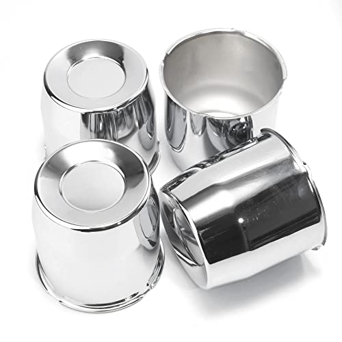 4Pcs 4.25" OD 4.33" H Push Through Trailer Wheel Center Cap for Rim - color: Chrome, size: 4.25" Hub 4.33" H