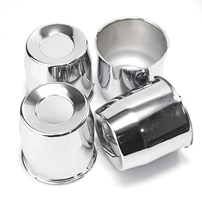 4Pcs 4.25" OD 4.33" H Push Through Trailer Wheel Center Cap for Rim - color: Chrome, size: 4.25" Hub 4.33" H