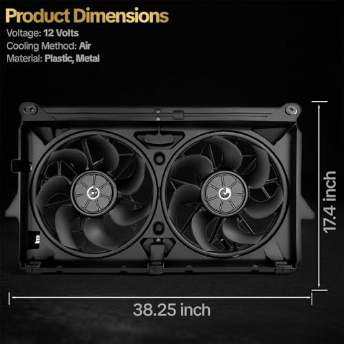 620-654 Engine Radiator Cooling Fan Assembly for 2007-2013 Chevy Avalanche Silverado Suburban Escalade Tahoe Sierra Yukon Silverado 620654 15780788