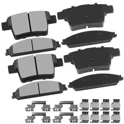 cciyu D1070 D1071 Front Rear Ceramic Brake Pads - size: Front[D1070] + Rear[D1071]
