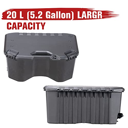 A & UTV PRO Modular Cargo Box for Can Am Maverick, 20 L/5.2 Gallon Rear Storage Cargo Box with Lid Assembly for LIN-Q Can Am Maverick X3 MAX, Defender, Commander Accessories, Replace OEM#715007112 - size: 20 Liter / 5.2 Gallon