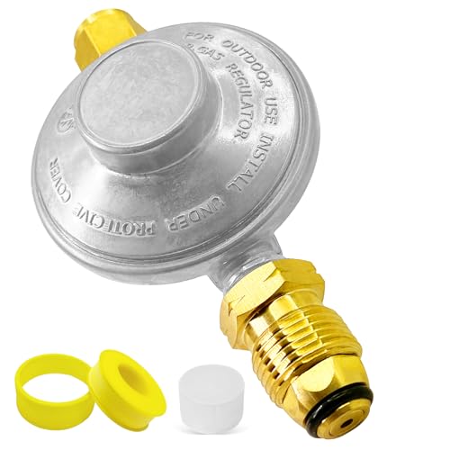 F276136 Propane Regulator–Low Pressure Propane Tank Regulator with POL & 3/8" Female Pipe Thread, Leak-Free Connection for BBQ Grills,Fire Pits,Heaters,RVs,Campers or Low Pressure Equipment. - size: F276136 Propane Regulator