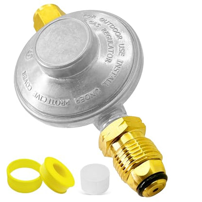 F276136 Propane Regulator–Low Pressure Propane Tank Regulator with POL & 3/8" Female Pipe Thread, Leak-Free Connection for BBQ Grills,Fire Pits,Heaters,RVs,Campers or Low Pressure Equipment. - size: F276136 Propane Regulator