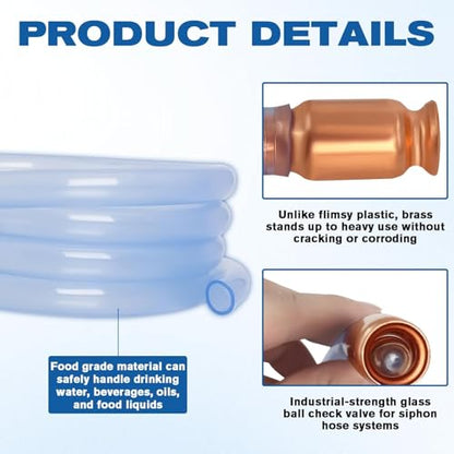 Gas Siphon Hose Pump, Shaker Siphon Hose for Gasoline/Fuel/Water Transfer - size: 6FT