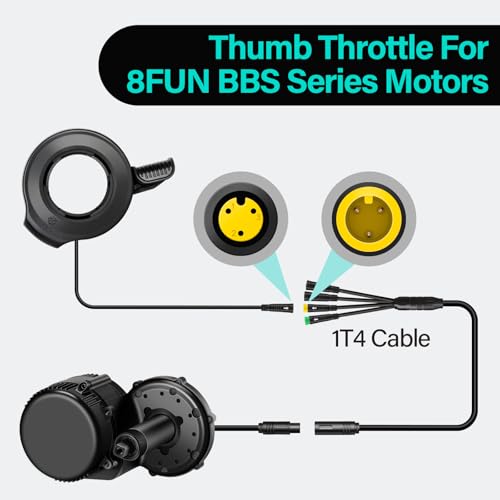 3 Pin Female Ebike Thumb Throttle for Bafang Mid Drive Motor