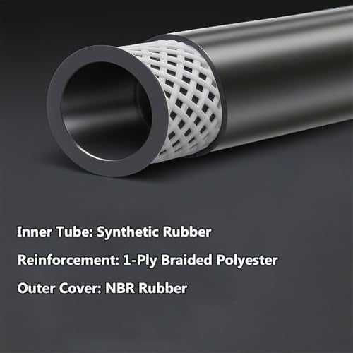 1/2 Transmission Oil Cooler Hose J1532 Fuel Line Hose 300PSI Push Lock with Clamps 20FT - size: 1/2 20FT with Clamps