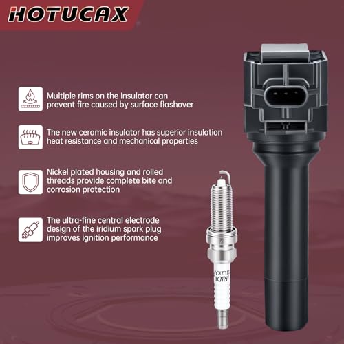 UF724 Ignition Coils & Spark Plugs Tune Up Kit, 4 Pack - size: UF724 & Spark Plugs