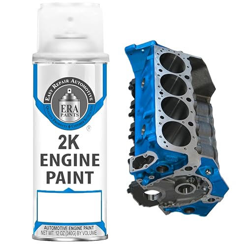 ERA Paints Blue Engine Paint With Omni-Curing Catalyst Technology - 2K Aerosol Glossy Finish With High Temp Resistance And Extreme Durability Against Color Fade And Chemicals Like Brake Fluid - color: Blue 2K Spray Paint Only