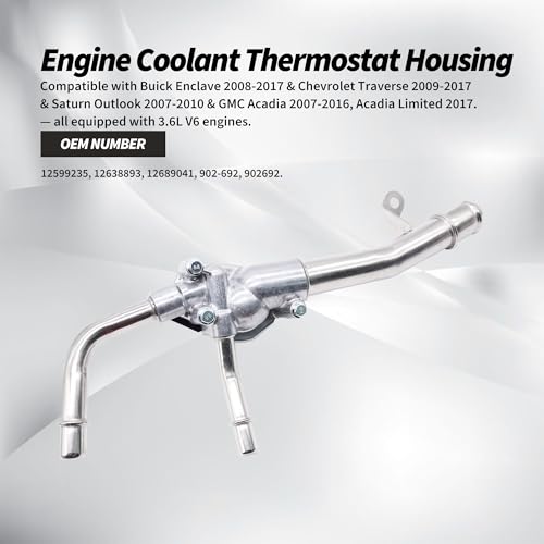 HiSport Aluminium Engine Coolant Thermostat Housing 12599235