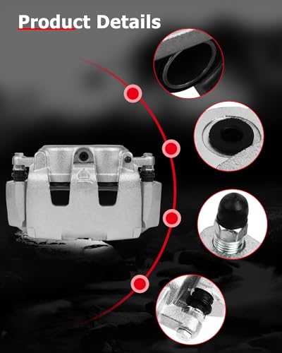 cciyu Front Right Disc Brake Caliper Assembly With Bracket 18B5008 - size: Front Right[18B5008]