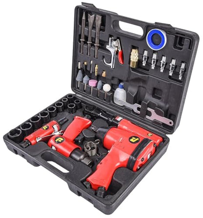 Air Tool Kit Includes Impact Wrench Ratchet Wrench Hammer Die Grinder