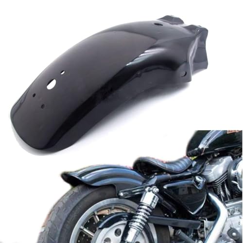 Motorcycle Fender Metal Rear Fender Motorcycle Mudguard Splash Guard Wheel Cover Fenders for Harley Cruiser Chopper Bobber Suzuki Black