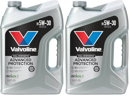 Valvoline Advanced Full Synthetic SAE 5W-30 Motor Oil 5 QT (Pack of 2) - size: 5 QT (Pack of 2), style: Advanced Protection