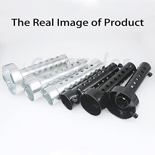 Motorcycle Exhaust Silencer Motorbike Muffler Insert Baffle Silencer Universal (silver-35mm) - color: black-35mm