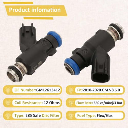 2010-2020 Silverado Express Sierra 6.0 Flex Fuel Injectors
