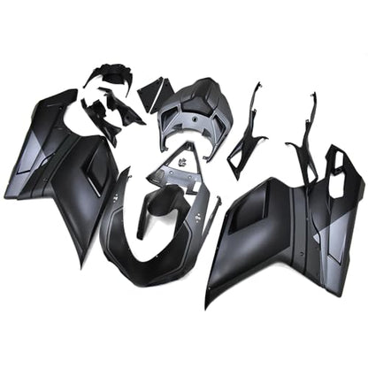 Matte Black Fairings Body Work Cover Panel Kit Fit for Ducati 1098/848/1198 2007-2012 2008 2009 2010 2011 Motorcycle Injection Fairing Plastic Cowling Hull Frame Kits - color: Matte Black