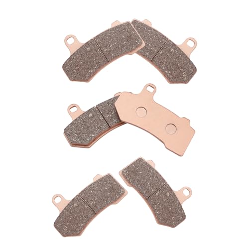 Front and Rear Brake Pads Kit Compatible with Harley Davidson Road Glide 08-21, FLHX Street Glide 08-22, FLHR Road King 08-22, FLHTCU Ultra Classic Electra Glide 08-20