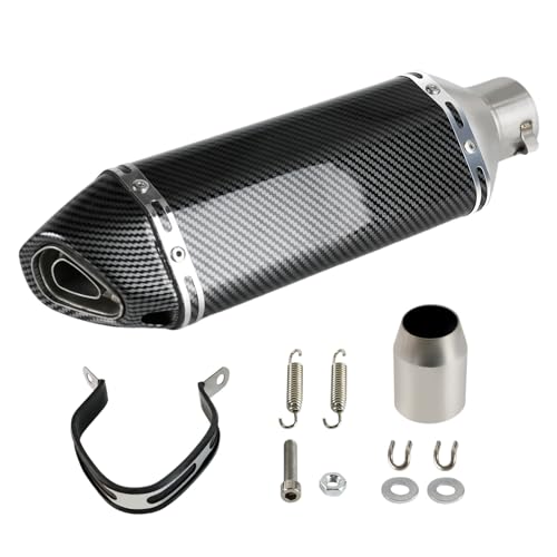 PACEWALKER Motorcycle Exhaust Muffler Carbon Fiber 1.5-2" Inlet - size: Carbon Fiber