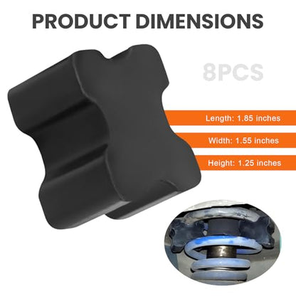 8 PCS Rubber Coil Spring Spacer, Heavy Duty Rubber Suspension Spacers for 1" to 1.5" Coil Spring Lift, Universal Front Coils Springs Booster Lift Blocks for Cars SUVs Trucks - color: 8 PCS