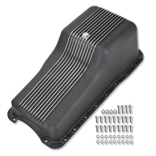 Finned Front Sump Oil Pan for Ford SBF 260 289 302 1962-1982 Black - color: Black, size: 1962-1982 SBF