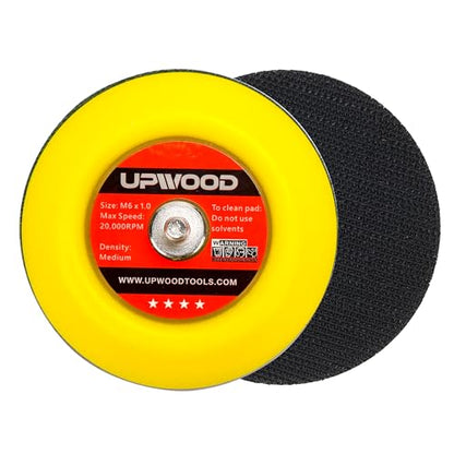 8 pcs 3 inch M6 Thread Hook and Loop Backing Pad for Mini Air Sander Polisher - color: Hook and Loop, size: 3 inch M6 Thread