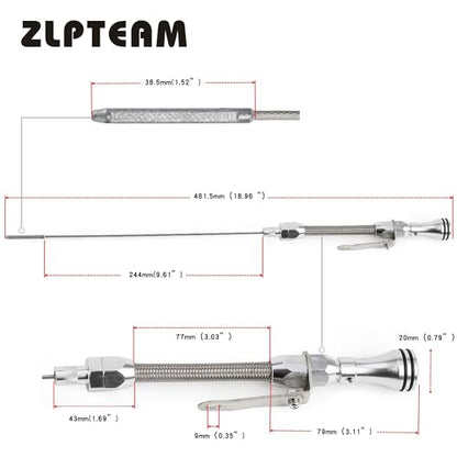 Stainless Steel Flexible Engine Oil Dipstick Compatible with Pre-79 Early (1955-1979) SBC Chevy 265 283 327 350