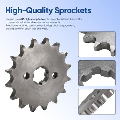 Motorcycle 428-16T 17mm Front Sprocket for 50cc 70cc 110cc 140cc 160cc 125cc Engine Honda TaoTao Roketa Coolster Sunl Lifan Zongshen Chinese ATV Quad Dirt Bike 4 Wheeler Moped - color: 428-16T