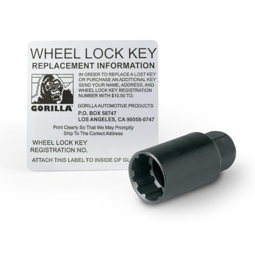 Gorilla Automotive 71681NBC Acorn Black Chrome Wheel Locks (1/2" Thread Size) - size: 12.7mm x 1.5