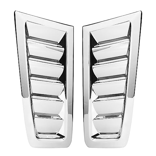 Universal Car Hood Vent Scoop Kit, Cold Air Intake Louvers for Auto Cooling, Fit for RS MK2 Bonnet Cover (Electroplating) - color: Electroplating