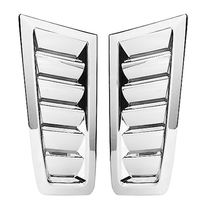 Universal Car Hood Vent Scoop Kit, Cold Air Intake Louvers for Auto Cooling, Fit for RS MK2 Bonnet Cover (Electroplating) - color: Electroplating